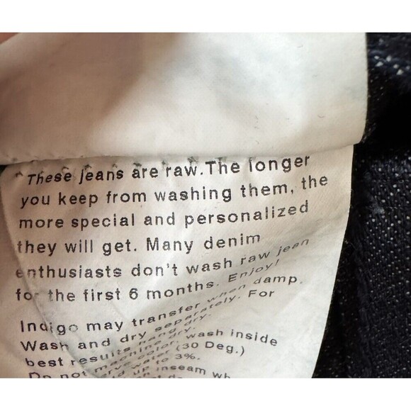 Naked & Famous Japanese SELVEDGE Jeans Skinny Guy Dark Rigid Indigo Twill Sz 31 - Picture 6 of 7